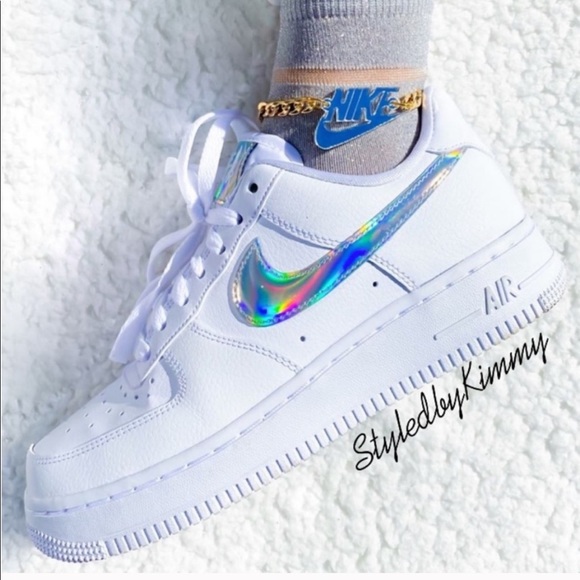Nike Air Force 1 Shoes Sneakers AF1 Chrome - Picture 2 of 11